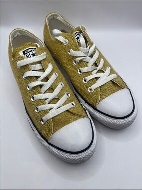 Converse Gold Low-Top Glitter Sneakers